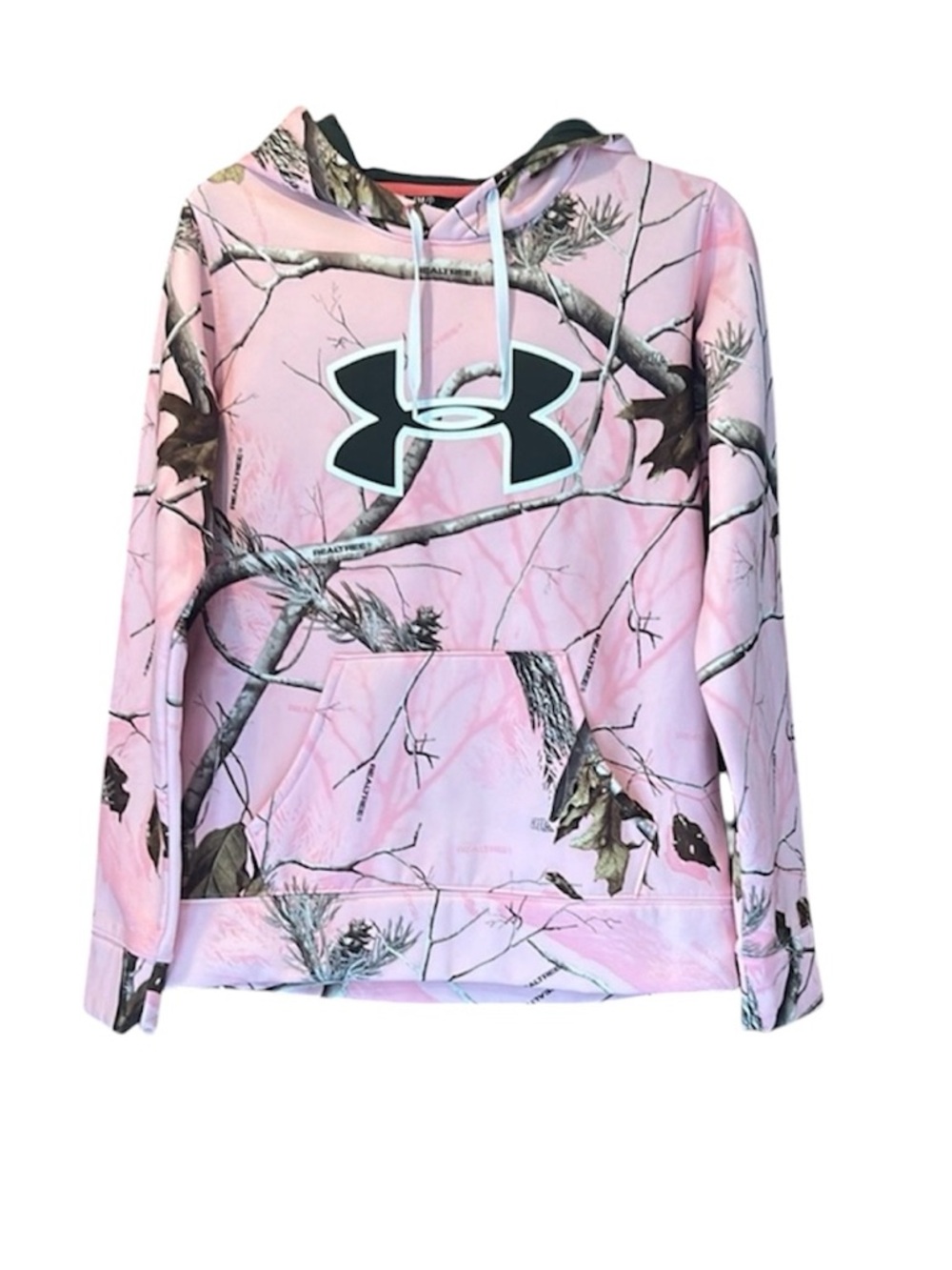 Under Armour RealTree Camo‎ Hunting Pink Hoodie Sweatshirt Size Small Women’s